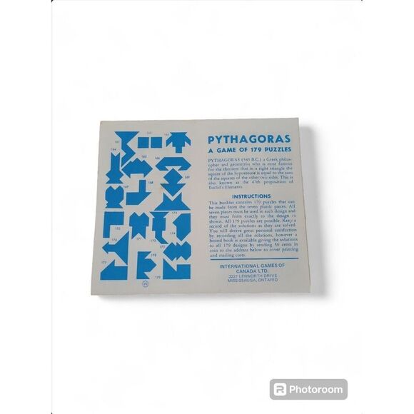 Hi-Q Puzzle Pythagoras Game 179 Brain Teasers by Gabriel Vintage Complete - Picture 2 of 3